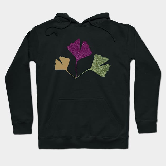 Ginkgo biloba leaves Hoodie by Slownessi